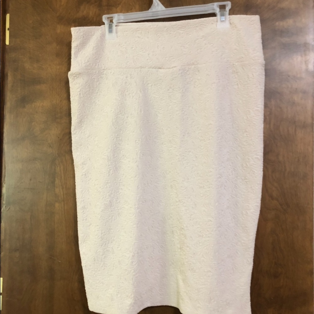 LuLa Roe Cream Pencil Skirt, Womens xl
